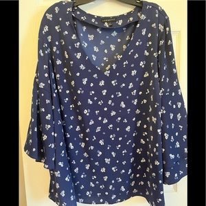 Lane Bryant Navy Blouse